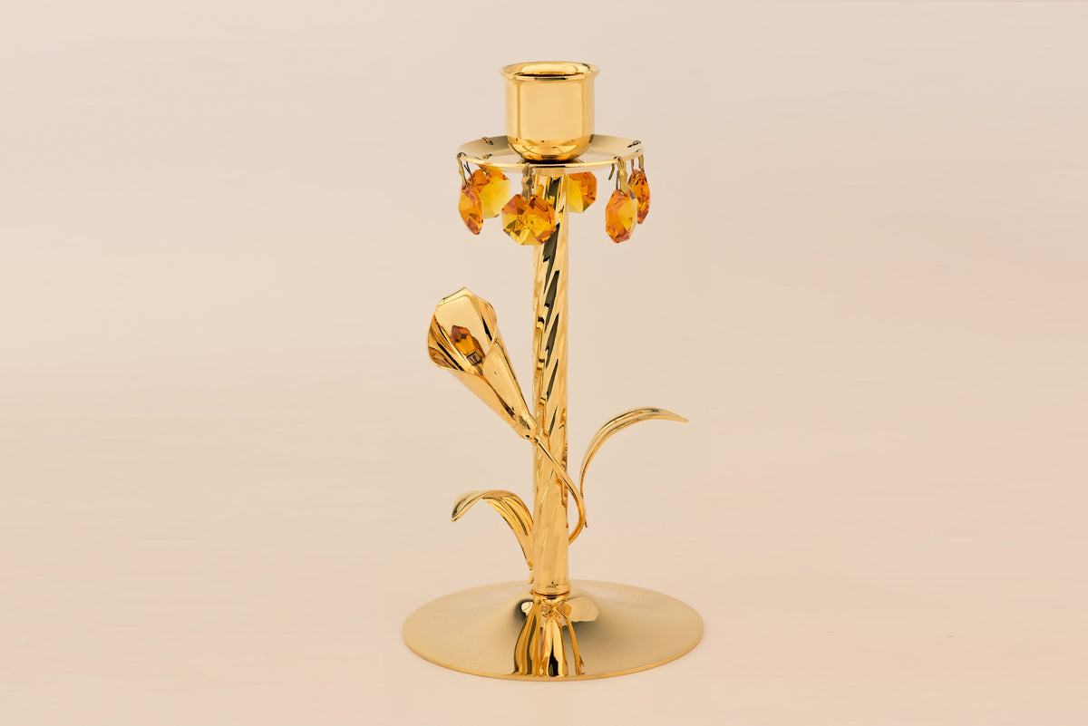 CANDLE HOLDER  WITH CALLALILY FLOWER