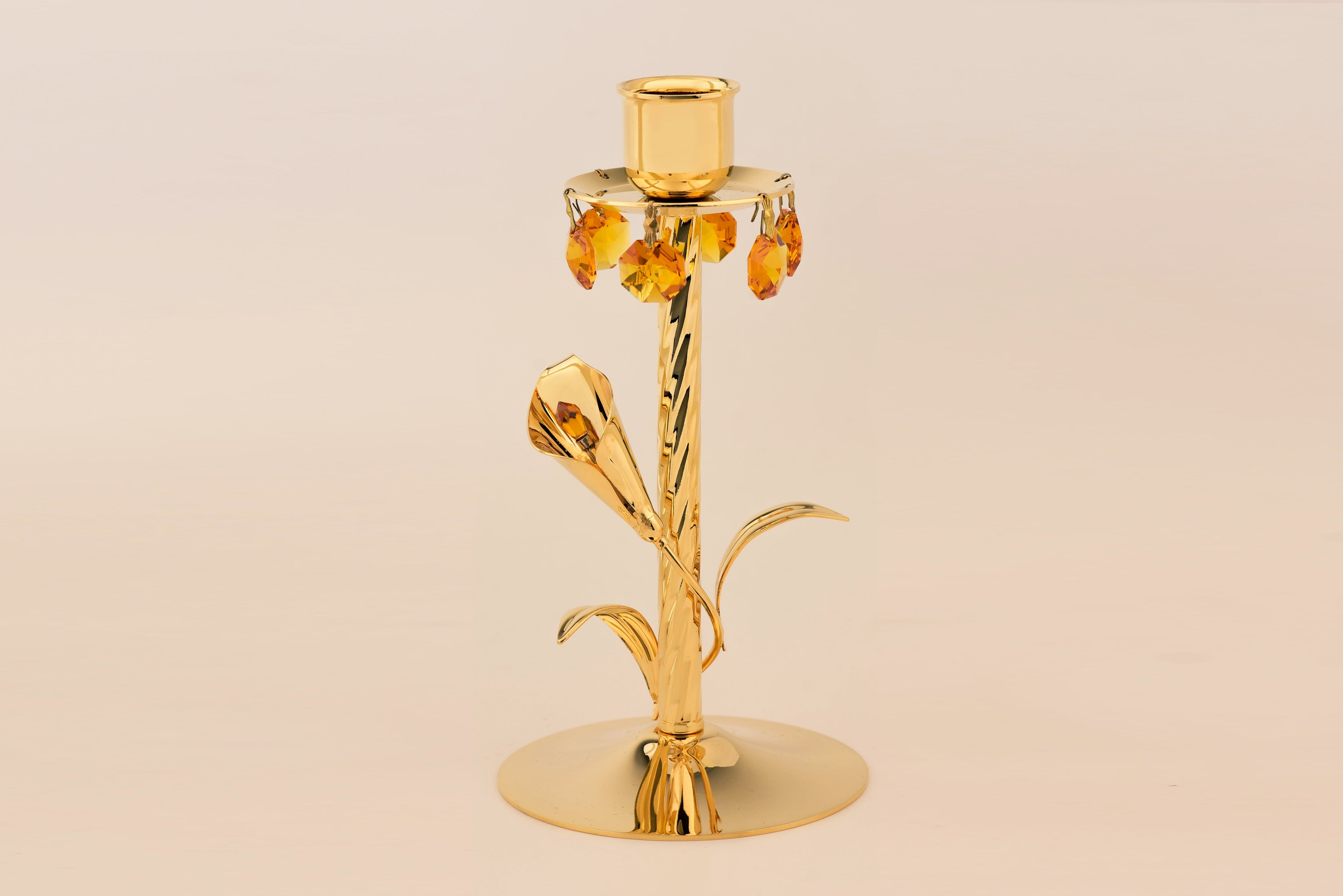 CANDLE HOLDER  WITH CALLALILY FLOWER