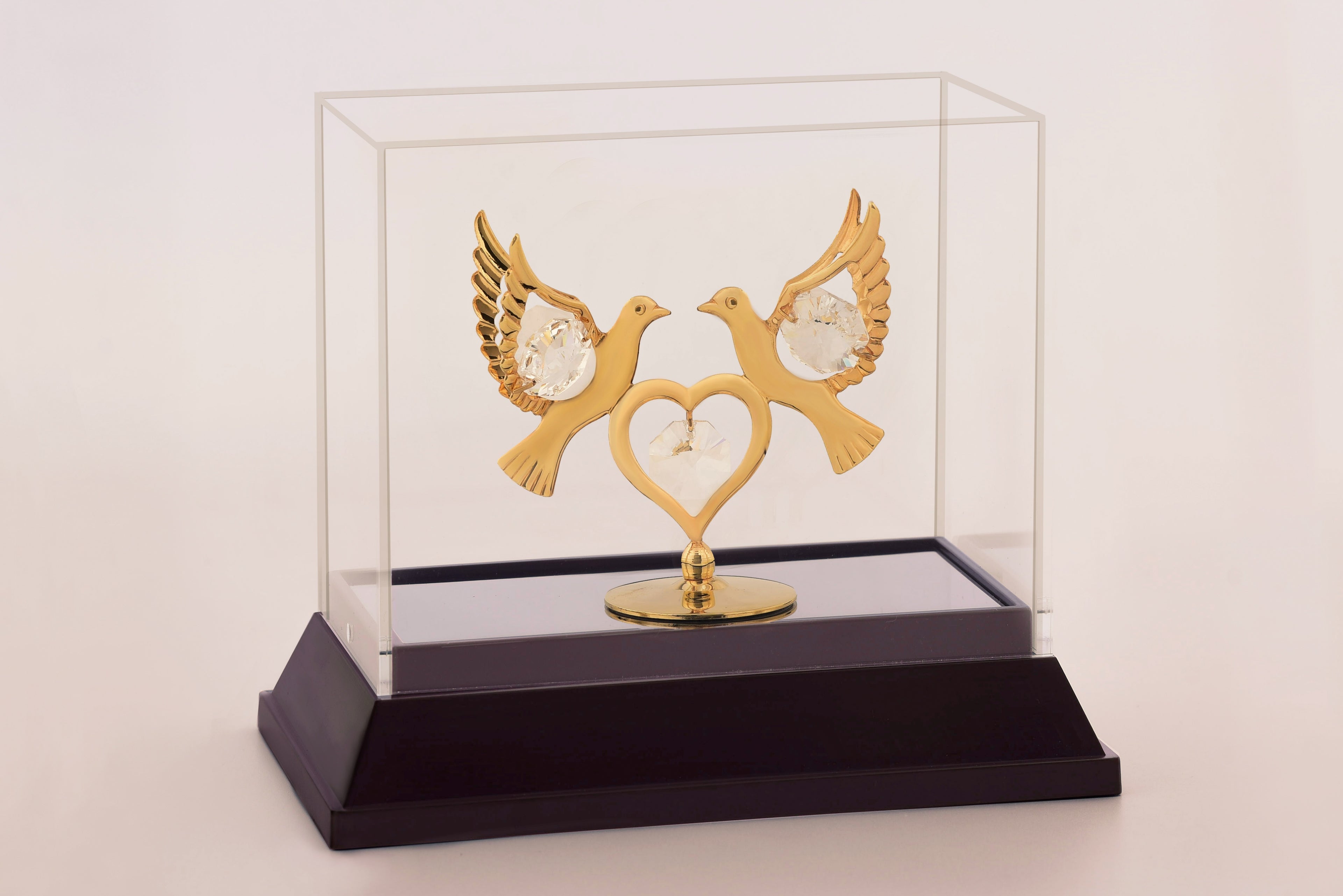 DOUBLE DOVE WITH  HEART IN CABINET