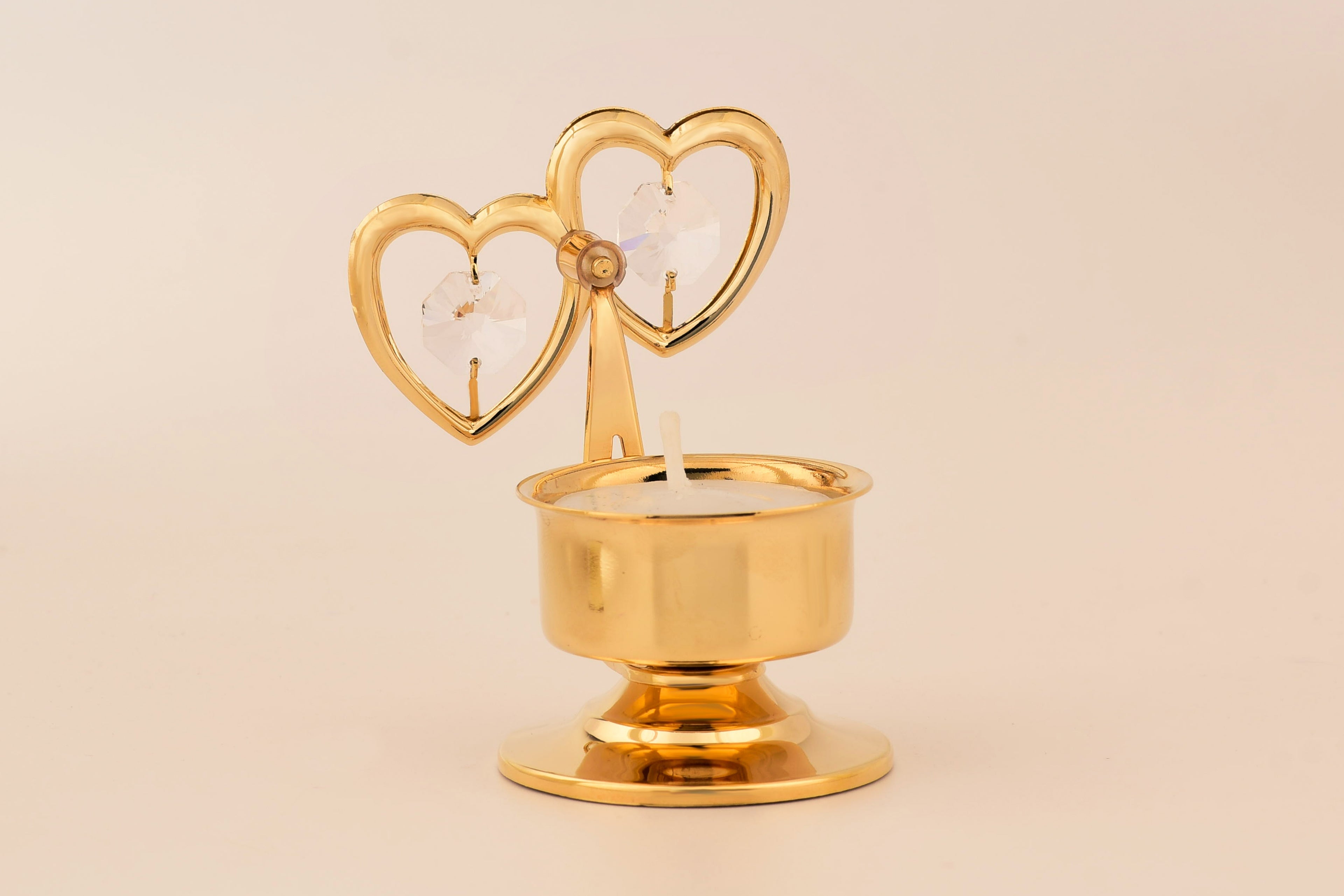 DOUBLE HEART CANDLE HOLDER