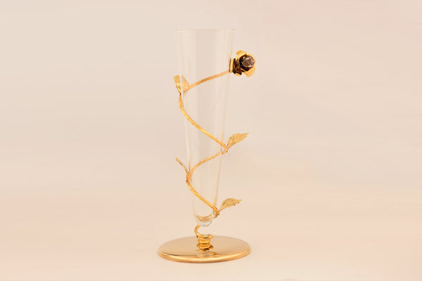 FLOWER VASE WITH  CLEAR GLASS