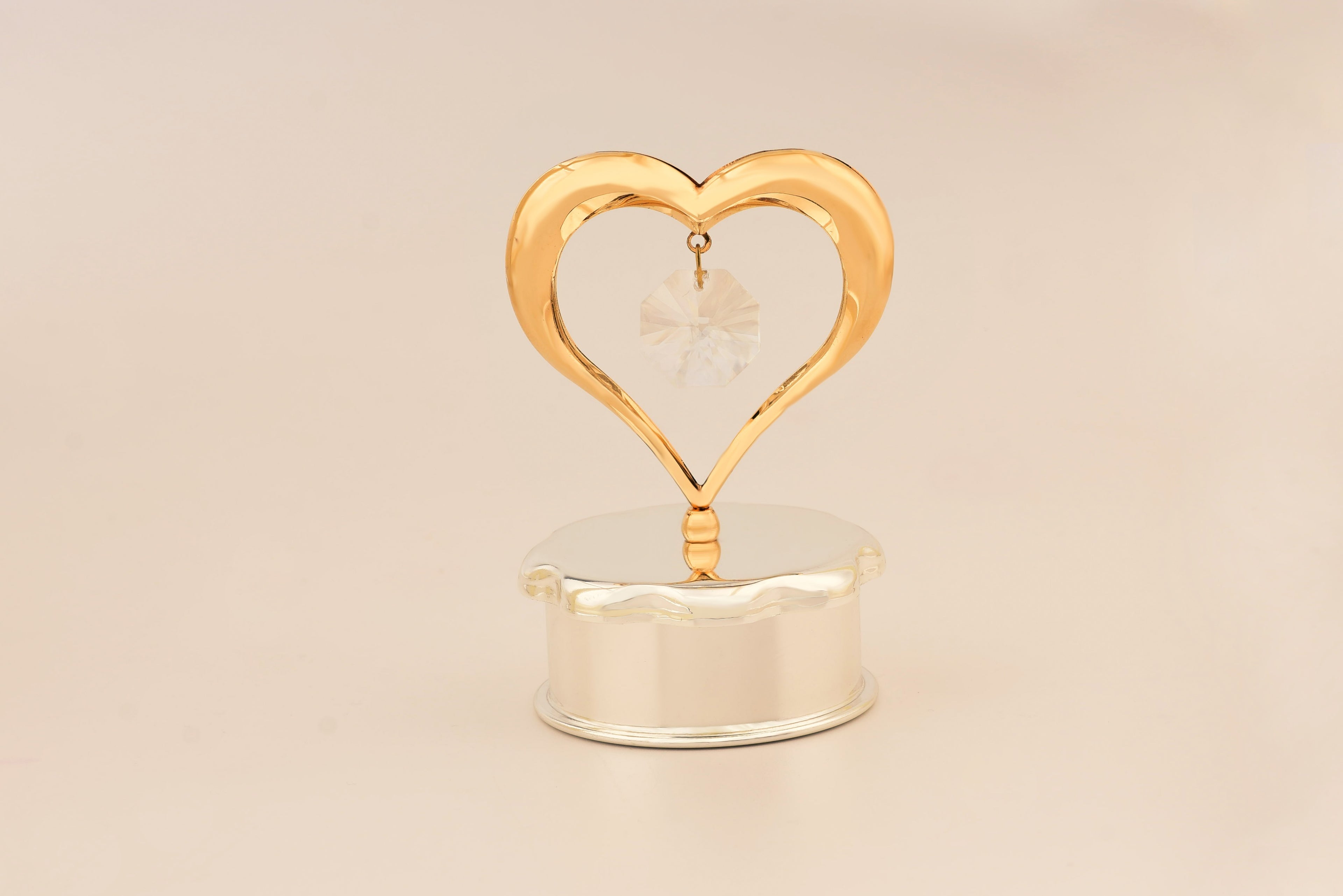 GOLD HEART  TRINKET BOX