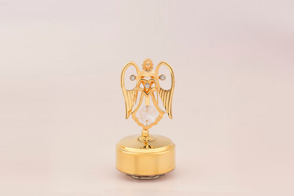 MUSICAL BASE WITH ANGEL WITH HEART (SMALL)