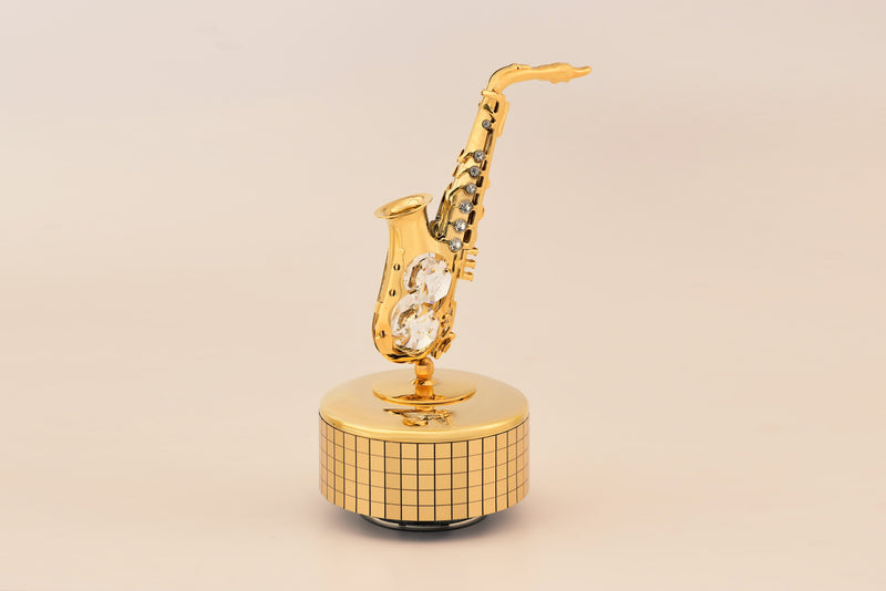 MUSICAL BASE WITH SAXOPHONE