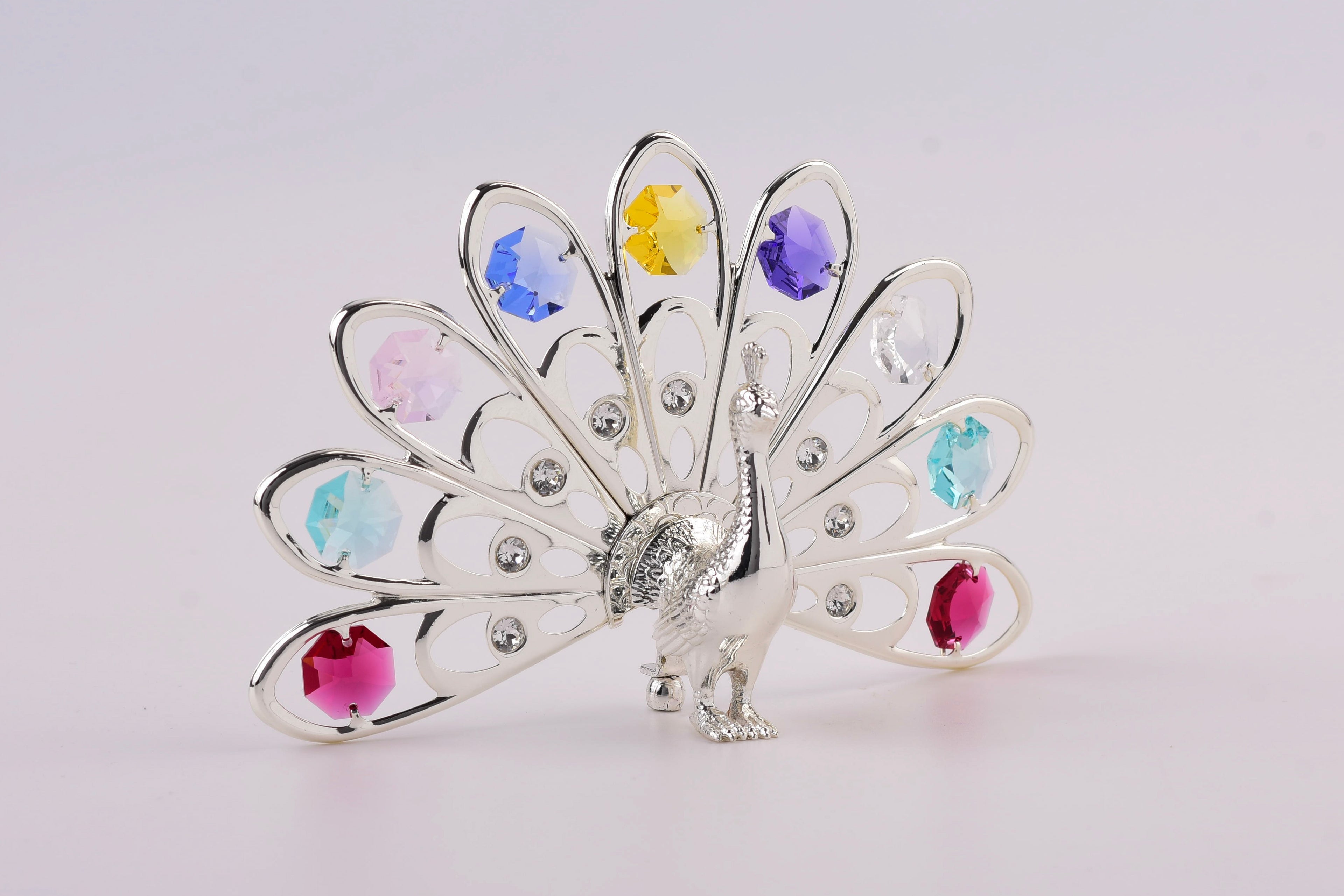 PEACOCK (SMALL) COLOUR CRYSTAL (RH)