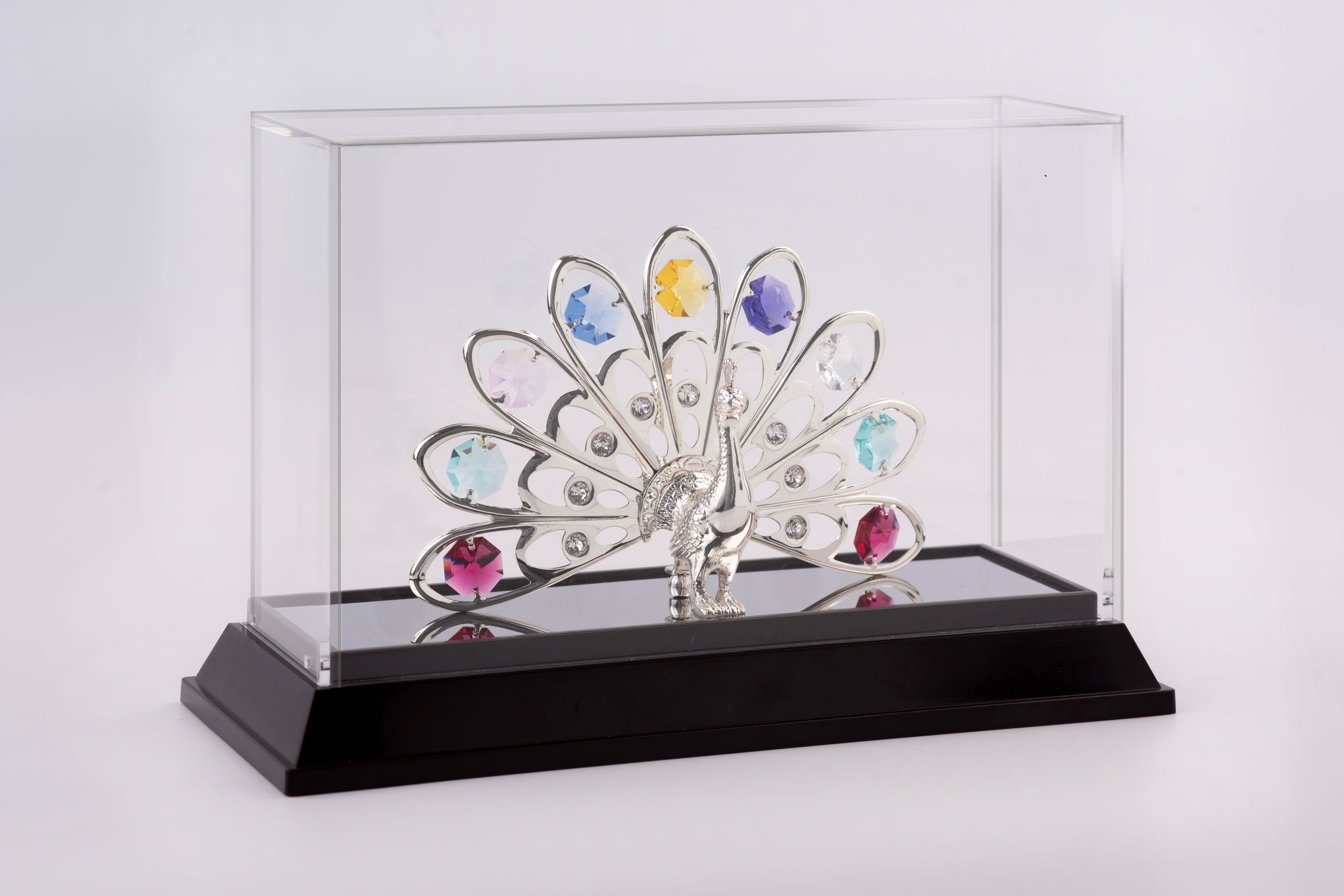 PEACOCK (SMALL) COLOUR CRYSTAL (RH)