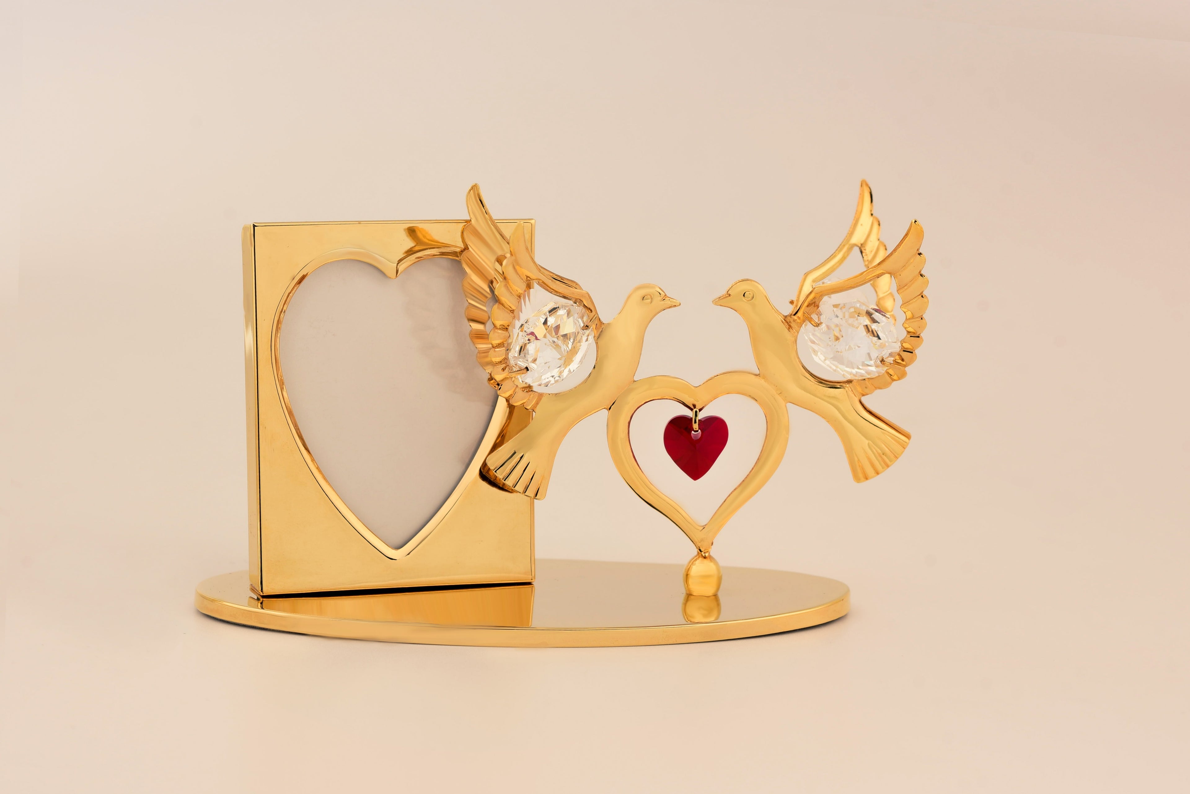 PHOTO FRAME WITH DOUBLE  DOVE & HEART