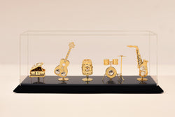 SET OF 5 MUSICAL INSTRUMENT IN ACRYLIC CABINET