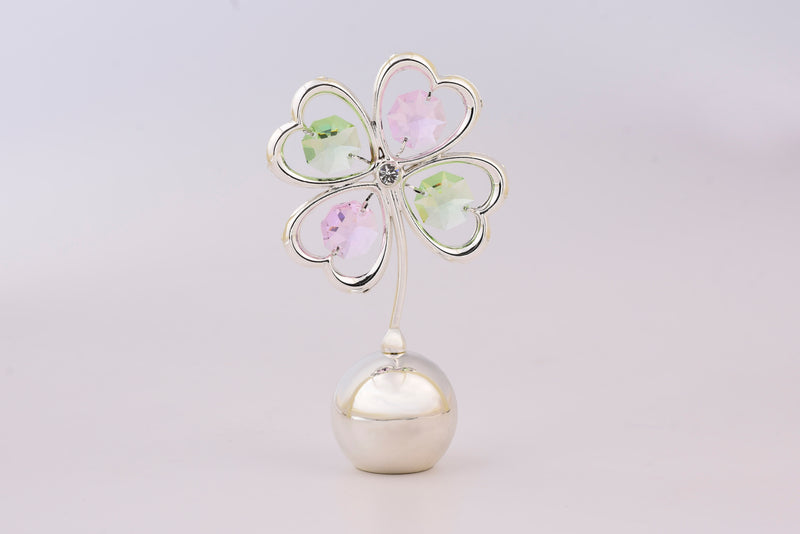 SHAMROCK WITH  HEART PAPER WEIGHT (RH)