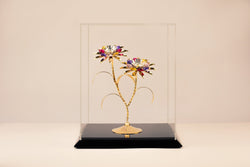 SUNFLOWER (DOUBLE)  COLOUR CRYSTAL IN CABINET