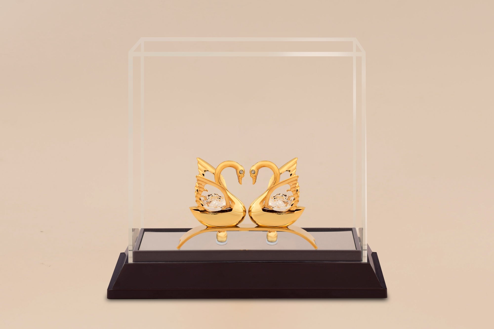 SWAN DOUBLE IN ACRYLIC CABINET