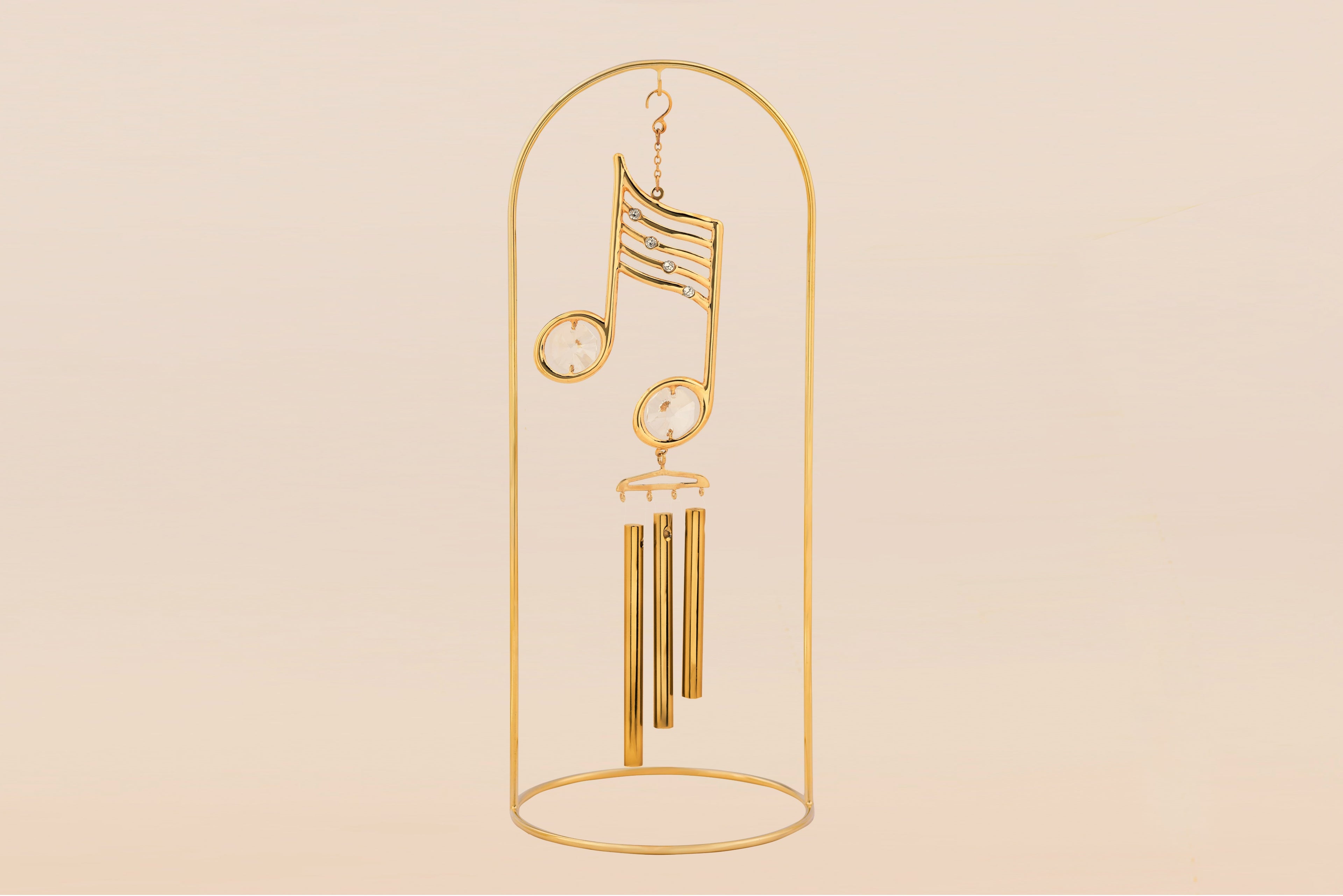 WIND CHIME MUSICAL NOTE WITH DOUBLE ARM STAND