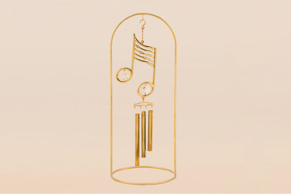 WIND CHIME MUSICAL NOTE WITH DOUBLE ARM STAND