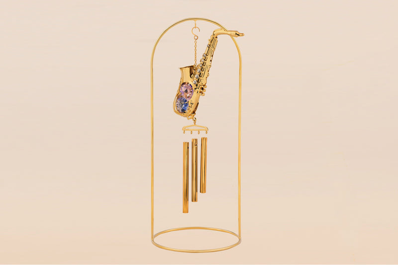 WIND CHIME SAXOPHONE WITH DOUBLE ARM STAND