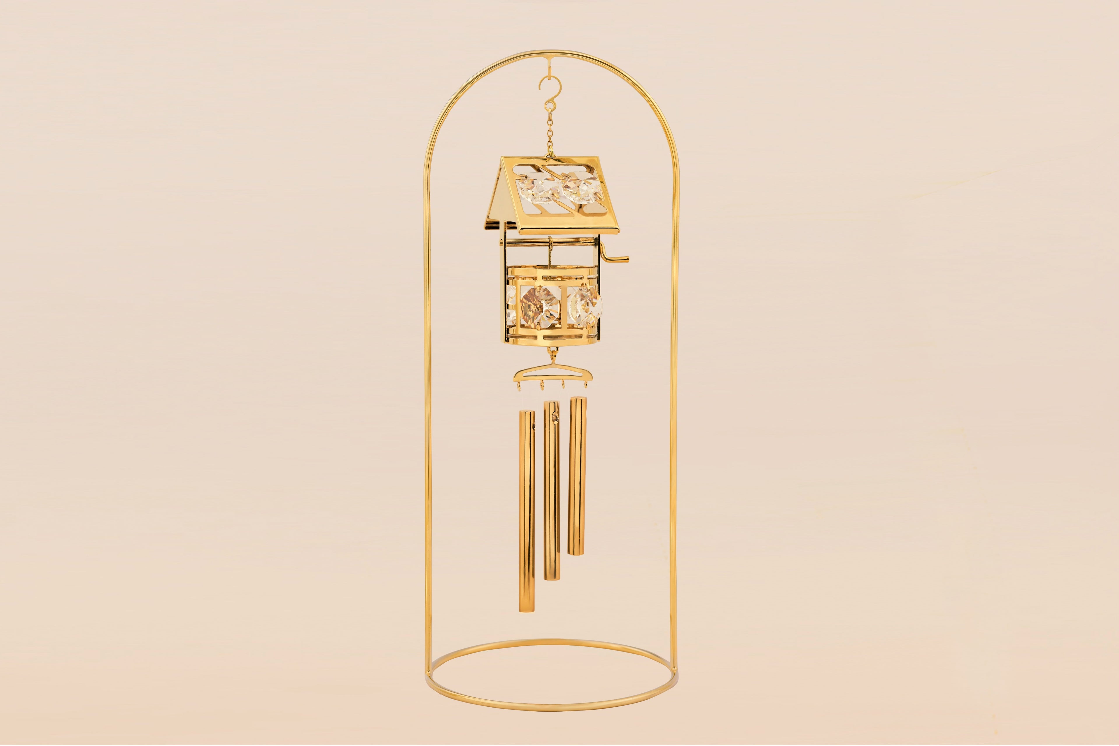 WIND CHIME WISH MAKING WELL WITH DOUBLE ARM STAND