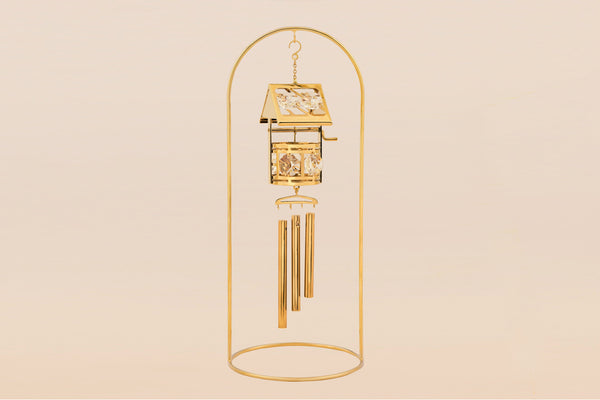 WIND CHIME WISH MAKING WELL WITH DOUBLE ARM STAND